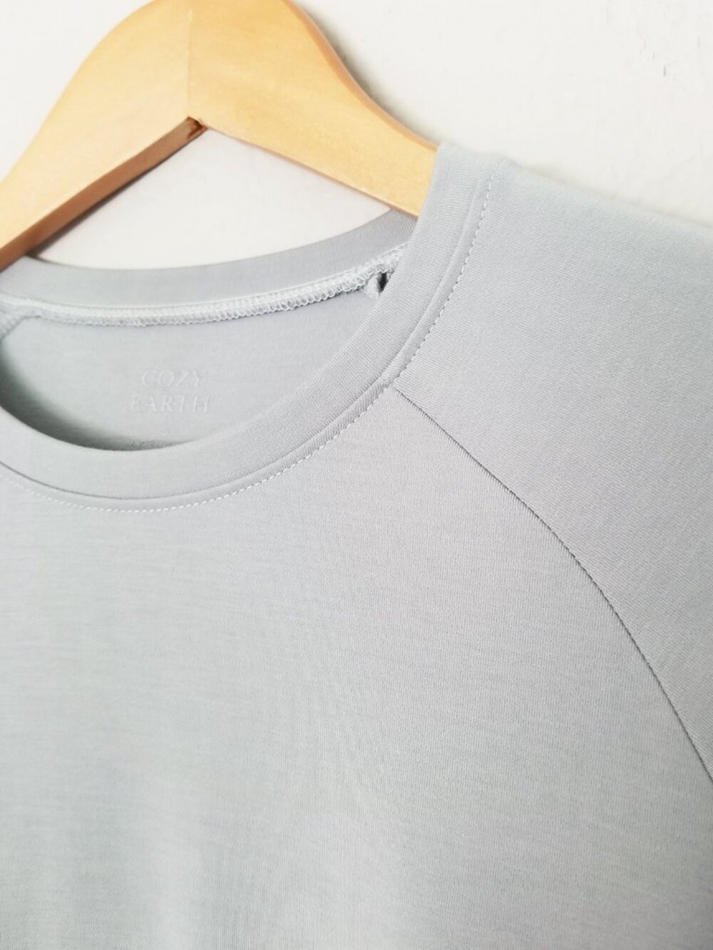 Cozy Earth Brushed Bamboo Pullover Crew Women's S Dawn Blue Gray Lounge SOFT $78 - Picture 12 of 14
